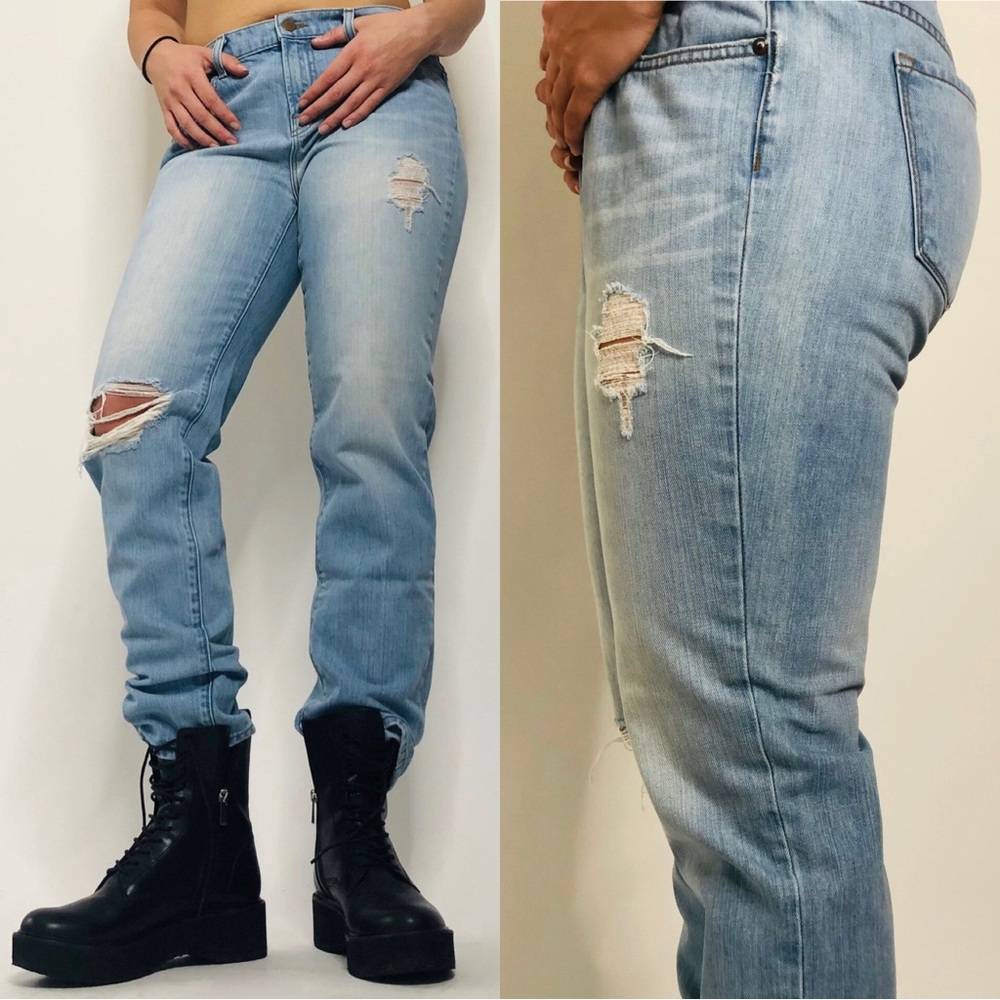 J BRAND Distressed Knee‎ Boyfriend Jeans Sz 29